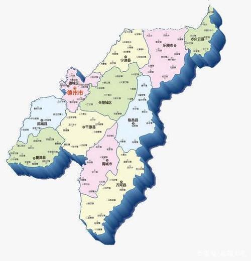 山东德州行政区划地图乐陵位置图