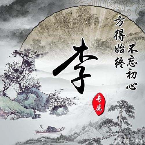 60张古风姓氏微信头像等你来换,自强不息,上善若水,厚德载物
