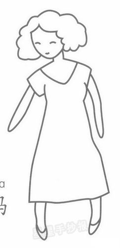 妈妈简笔画简单画法