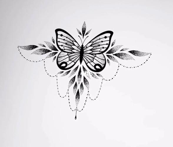 女生蝴蝶纹身 图案_纹身_刺青_小清新_纹身也清新_美妆_彩妆
