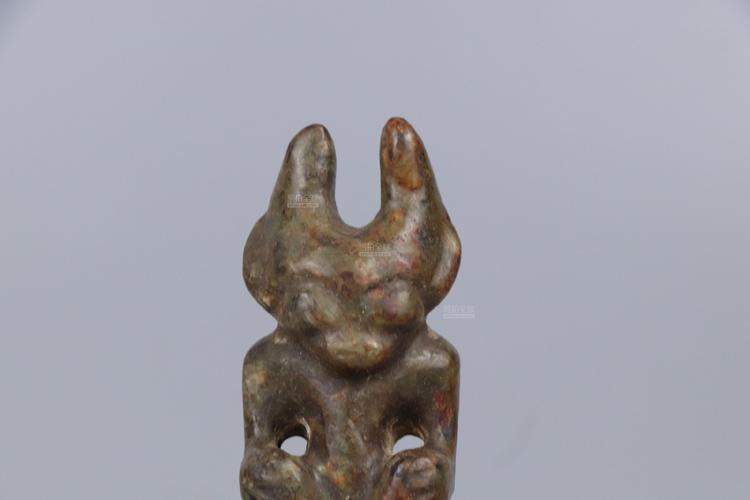 旧藏红山太阳神a statue of hong shan sun-god