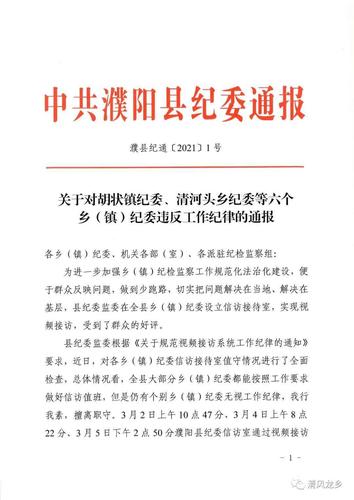 濮阳多个乡镇单位被通报批评