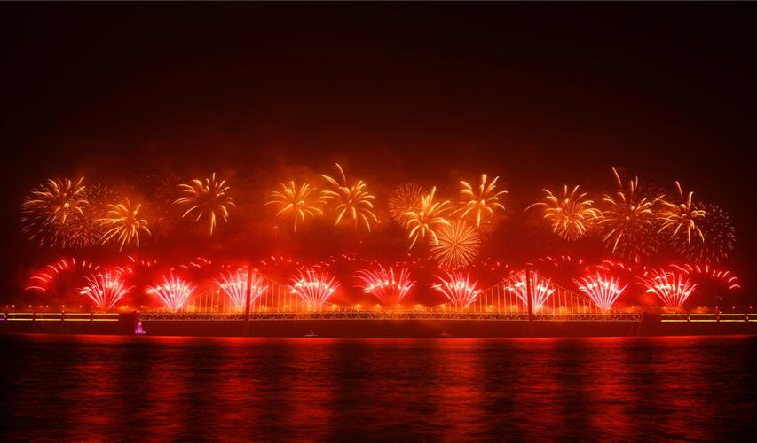 星海烟花绽放大连张树礼摄