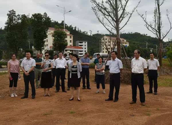 上任伊始上犹县新一届领导班子成员全到项目建设现场去了
