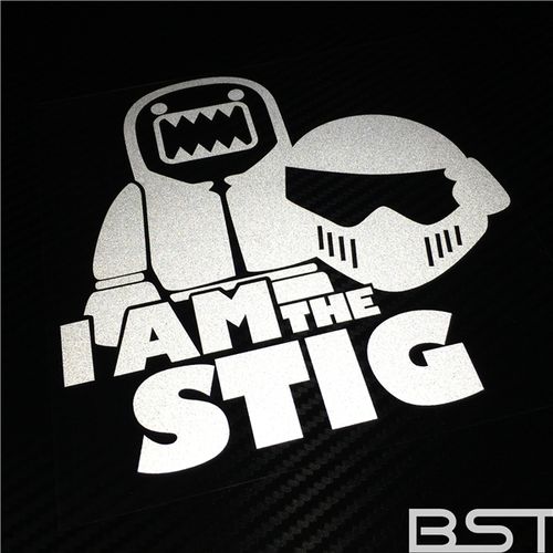 domo君 stig topgear贴纸 卡通车手 汽车改装反光贴花