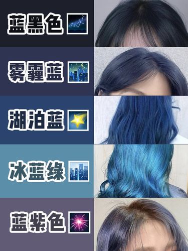 蓝黑色染发剂膏无需漂色褪色泡泡染雾黑蓝色泡沫纯植物头发打蜡膏