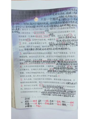 今天发了18《只有一个地球》课堂笔记
