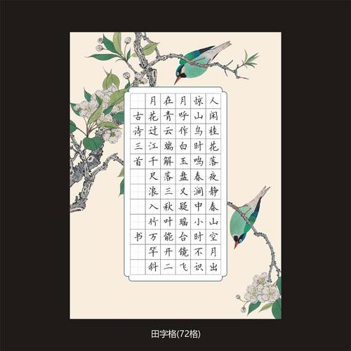硬笔书法纸 作品纸 创作纸 a4 田字格 72格 - 弘艺