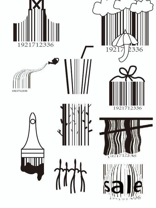 条形码的联想和条形码的创意(部分网上临摹) ai和ps一