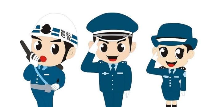 卡通人物简笔画图片大全_敬礼的女警察 警察简笔画