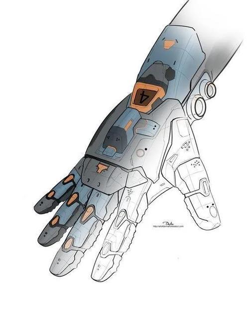 「绘画素材」炫酷的机械手臂会画吗?超稀有教程!