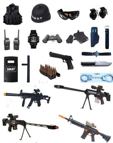 儿童特警特种兵装备 特警力量套装 电动玩具头盔对讲机