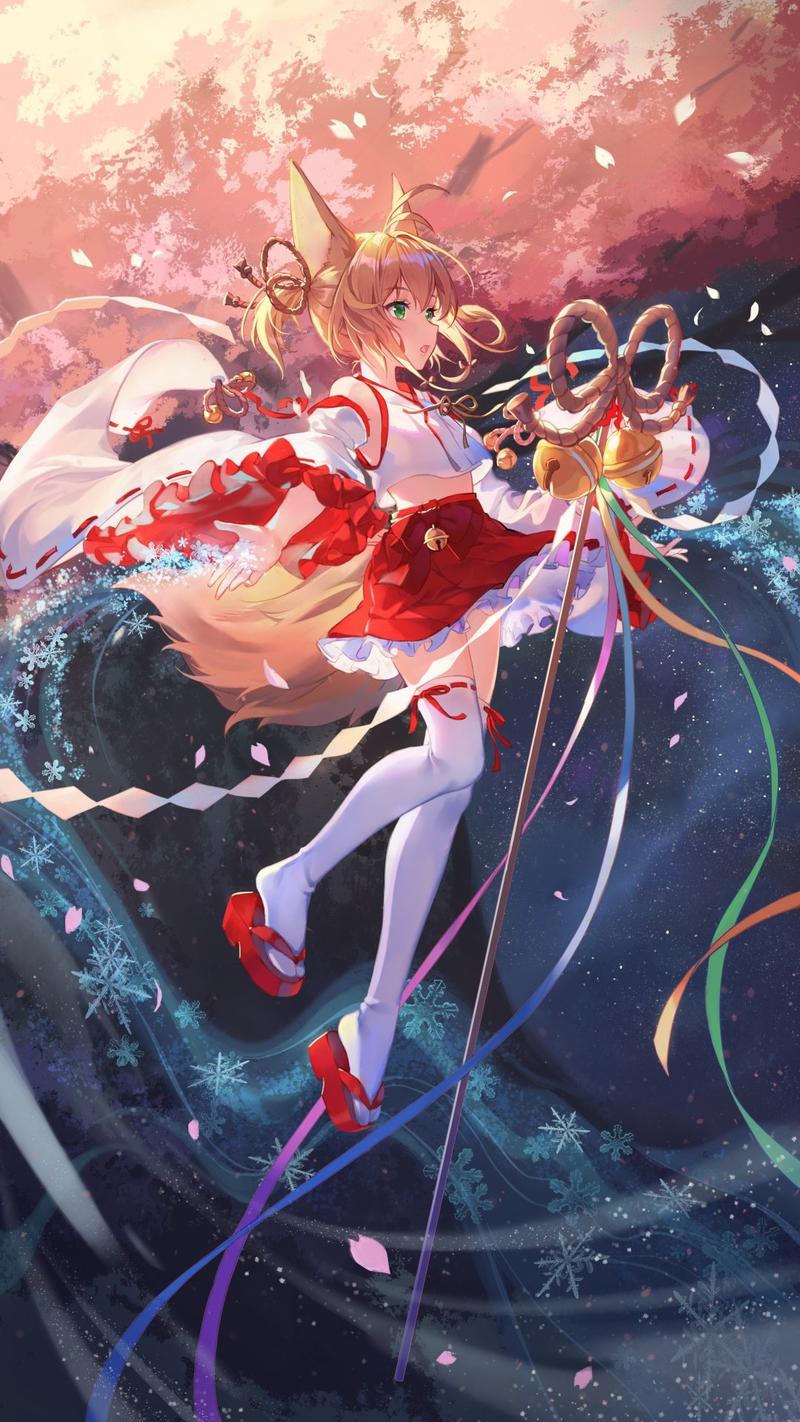 动漫美女性感插画手机壁纸
