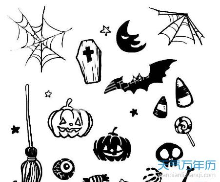 2018万圣节图片简笔画 万圣节简笔画图片大全欣赏