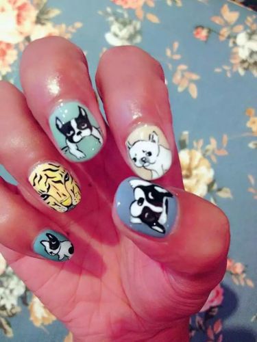 卡通狗狗配老虎[祈祷]-卡通狗狗配老虎[祈祷] -美甲交流社区 - 美甲帮