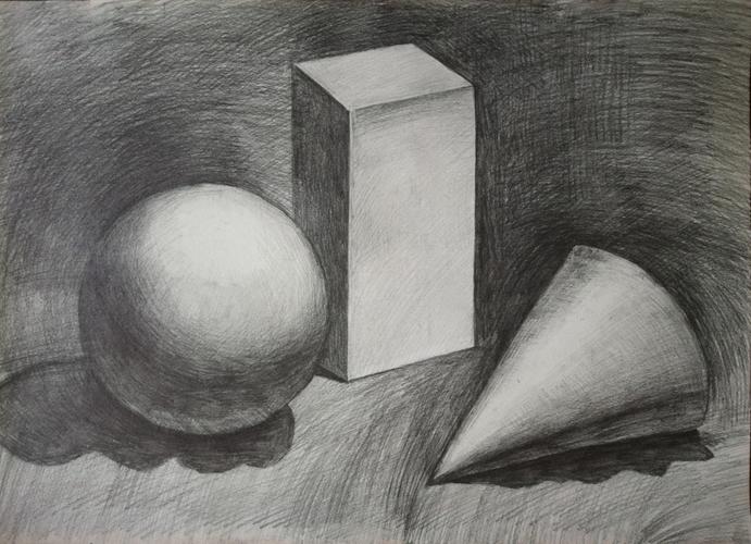 2018年暑假正元画室中小学学生素描作品鉴赏