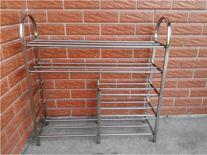 家旺达简易鞋架多层现代折叠组装防尘收纳柜不锈钢鞋柜家用经济型