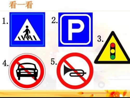 下面我们再来认识一下其它的交通标志吧!