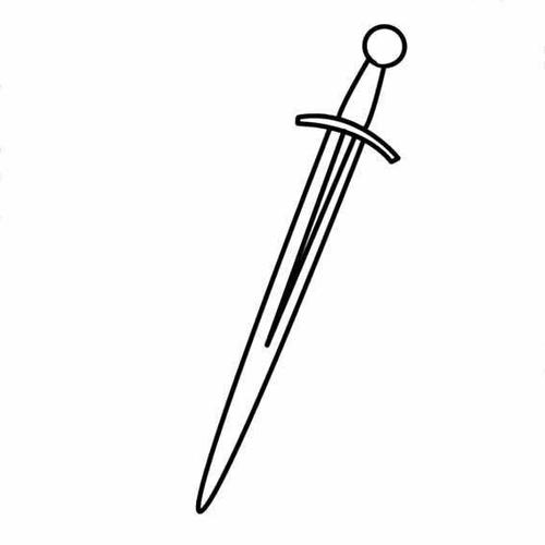 关于"剑"简笔画图片,剑简笔画,兵器简笔画,剑的简单画法,怎么画剑简
