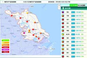 昨天傍晚5点发布的24小时空气质量预报