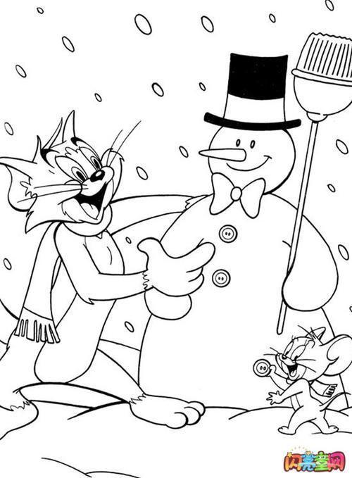 卡通片猫和老鼠简笔画图片大全