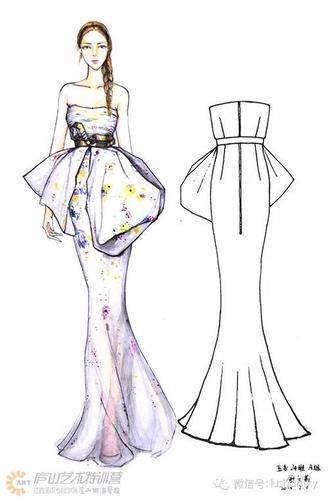 服装设计师简笔画彩色