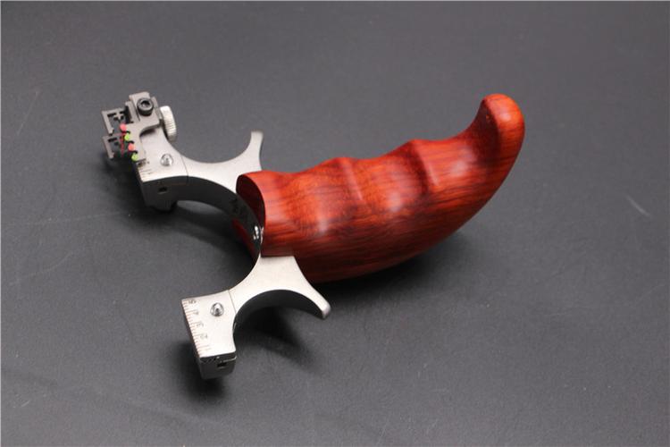 不锈钢木柄锁凤六弹弓惊魂锁凤光纤快压紫光檀红檀