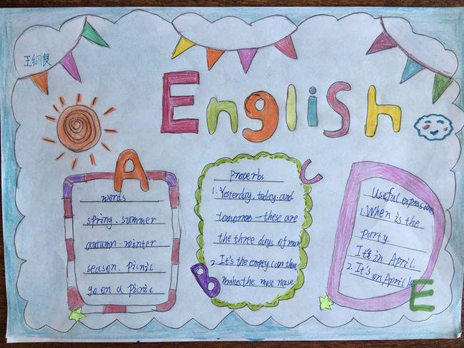 happy english happy life——惠济区南阳小学英语手抄报比赛