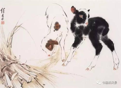 大师刘继卣画的小猪,小牛,小羊,好可爱!