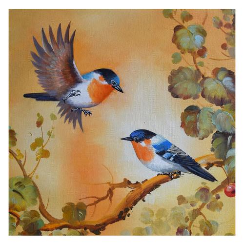 沈巧明油画《喜上眉梢》/精品/南京艺术学院