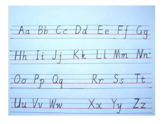 英语字母标准书写