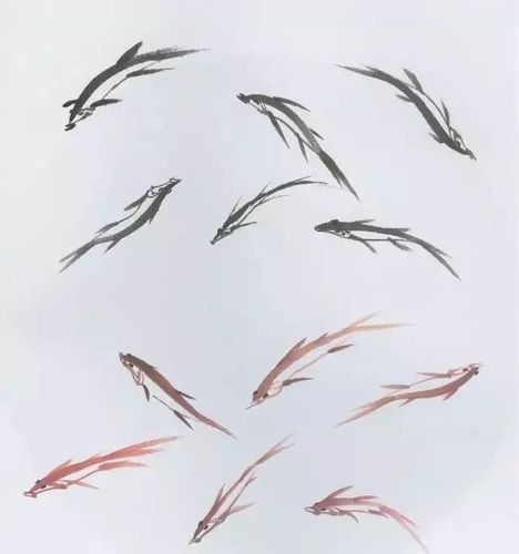 【国画课堂】各种鱼的写意画法_步骤