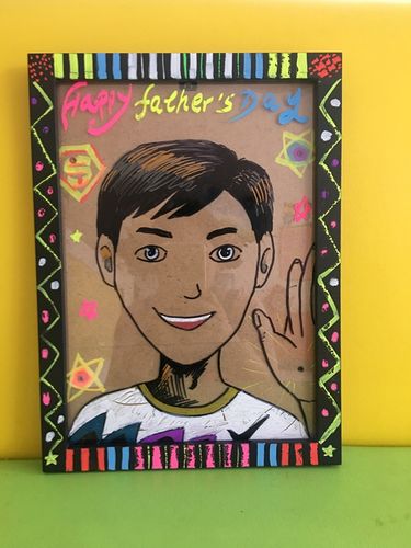 手工礼品一:爸爸画像