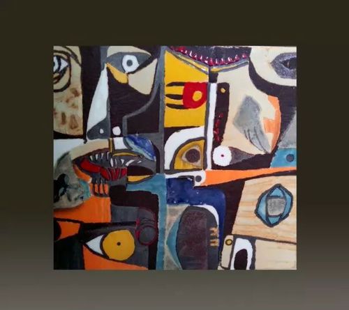 秀琪少有的抽象画作