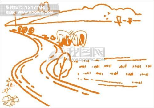简笔画盘旋公路
