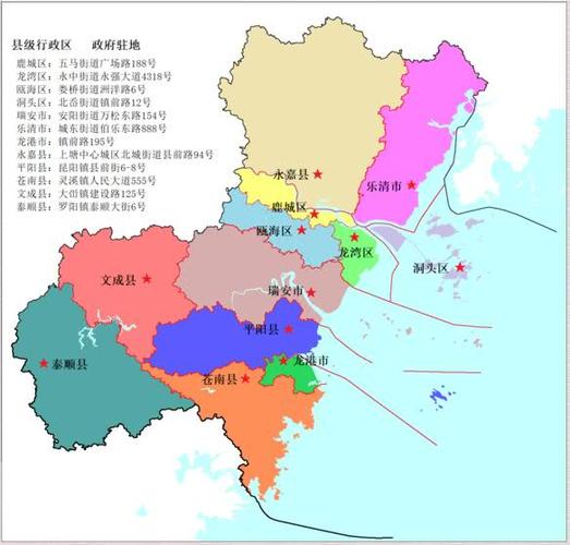 平阳县,行政区划,苍南县,龙港镇,温州,泰顺县