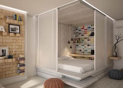 下面这个案例通过空间的灵活规划,清新的浅色搭配,将各个空间甚至角落