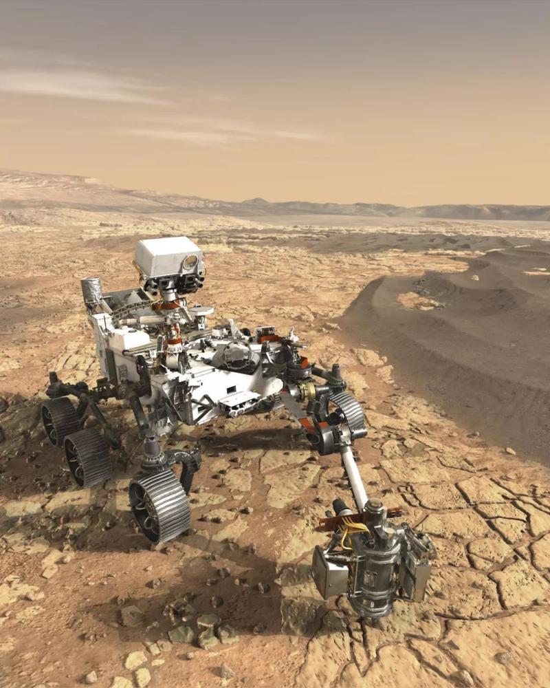 美国宇航局将于2020年发射的火星探测器,概念图  图片来源@nasa