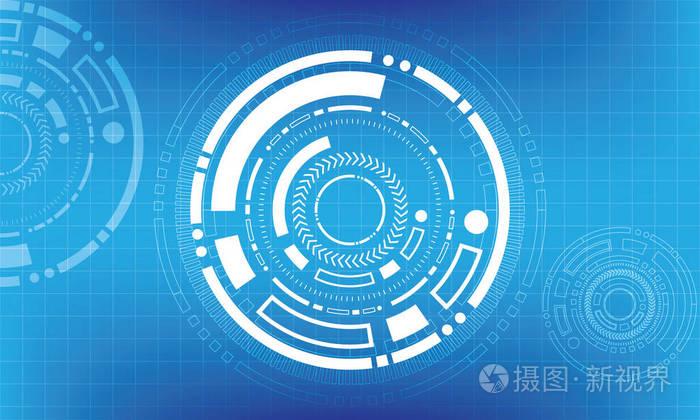 抽象的未来数字科学技术概念