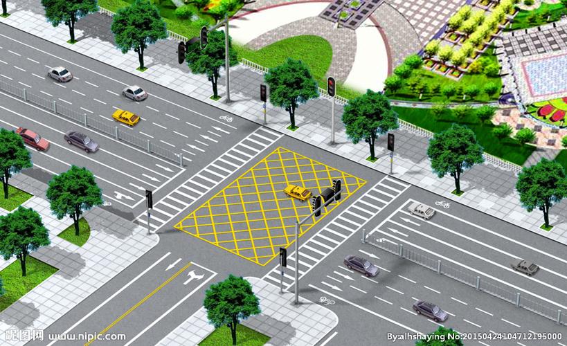 丁字路口效果图图片