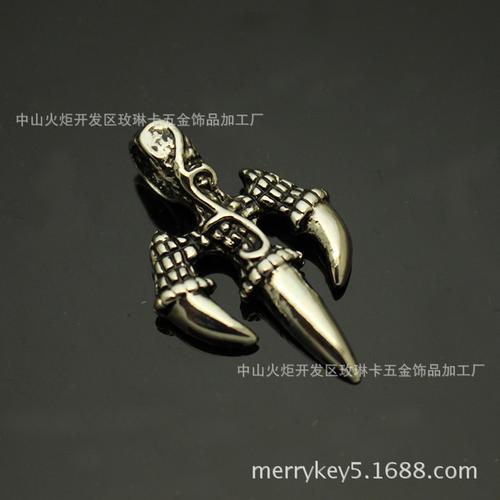 黄铜权志龙克罗家吊坠纯铜鹰爪挂坠魔王利爪挂件diy饰品配件工厂