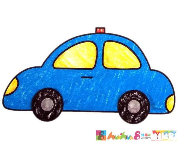 出租车简笔画彩色图片怎么画简笔画教程_绘画吧-画画