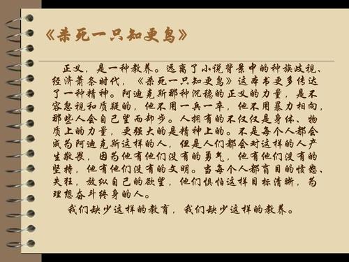 杀死一只知更鸟ppt