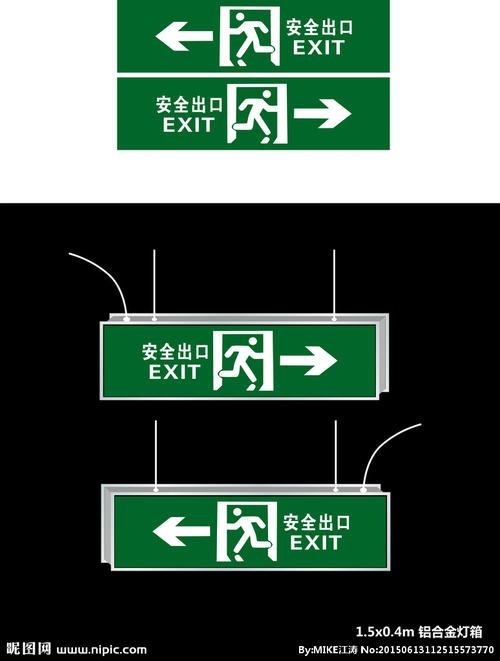 安全出口标志牌简笔画