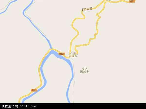 中国广西壮族自治区百色市田林县八渡瑶族乡地图(卫星地图)