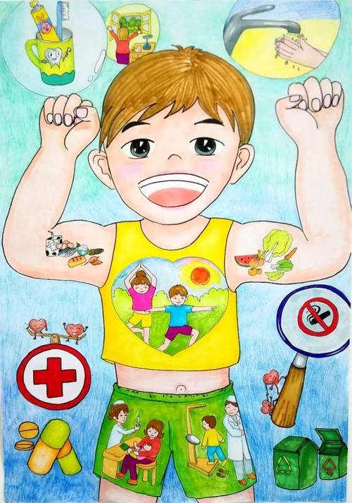 童心童画护健康 ——义乌市中小学生健康素养优秀绘画作品展!