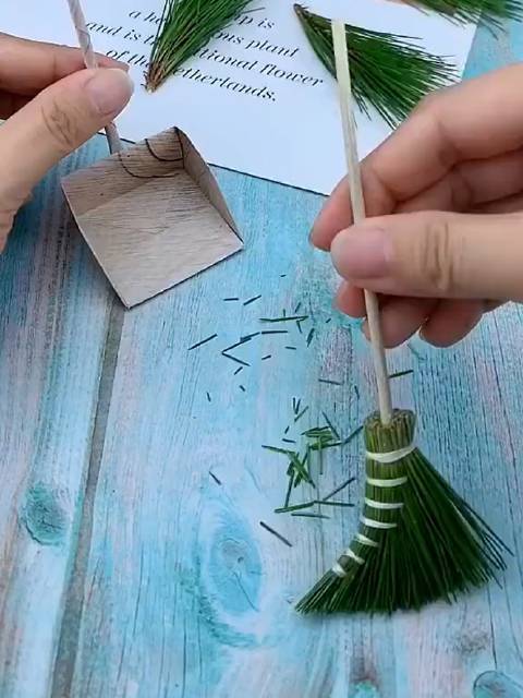 手工制作小扫把 太残忍了,做了个扫把出来扫自己 .