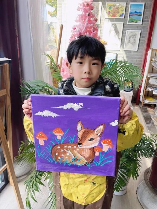 二年级小朋友油画_油画_文化_绘画