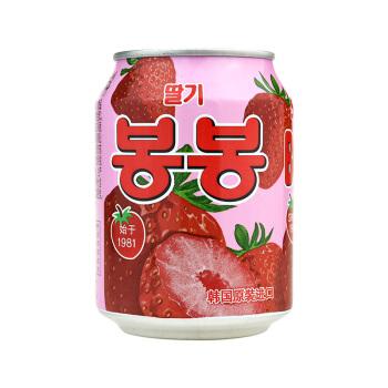 韩国饮料海太草莓汁238ml韩国果汁24听装无果肉