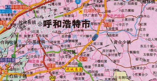 呼和浩特市地图高清版